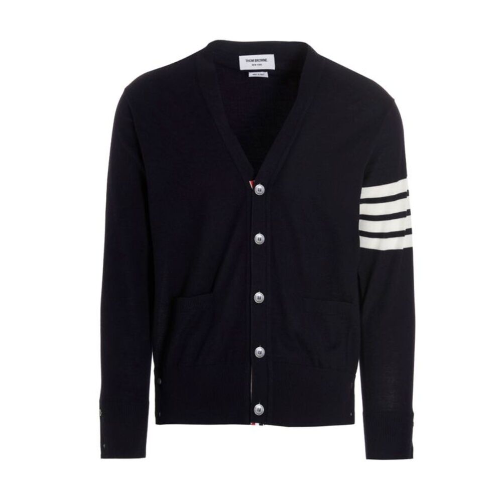 Thom Browne Blue Merino Wool Men's Cardigan